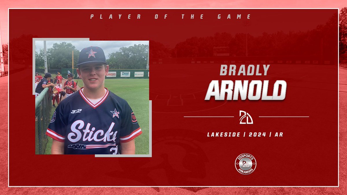 2DsportsbsbAR's tweet photo. ⭐️#TopPerformer⭐️
Bradly Arnold 
7IP, 1ER, 6H, 8K
Summer Team: Arkansas Sticks (@AR_Sticks)
#CentralArkShow https://t.co/oyaxJYOML1