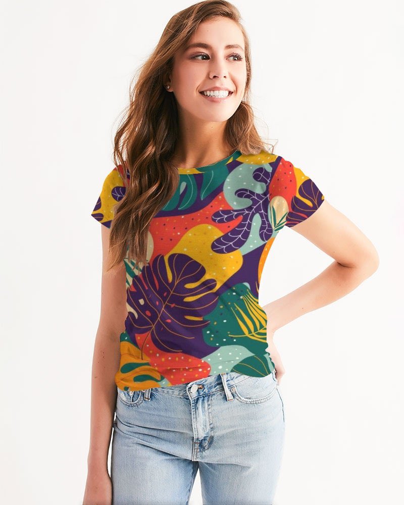 Get this Tropical All Over Print T-shirt for your summer attire etsy.me/3hDwzDb #etsy #abstractdesign #summertop
