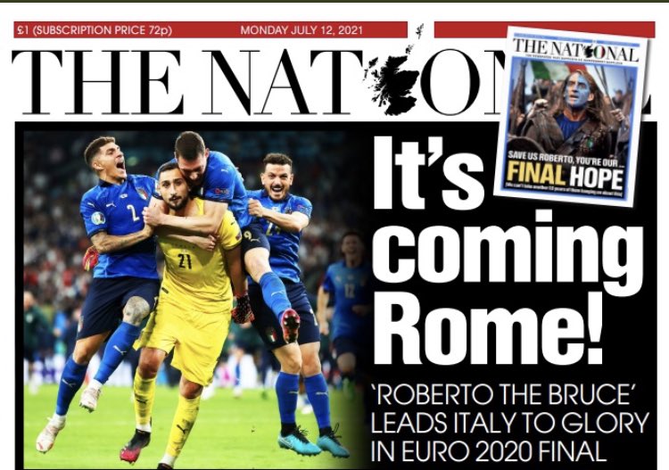 rakyhARTness's tweet photo. È giunto il momento di indire subito un gemellaggio tra Italia e Scozia! ❤️🇮🇹🏴󠁧󠁢󠁳󠁣󠁴󠁿
#ItsComingRome #VivoAzzurro #ItaliaInghilterra #ItalyEngland #Euro2020Final #EURO2020 #ITA #ForzaItalia #Scotland #sco https://t.co/yTPeXDpvjo