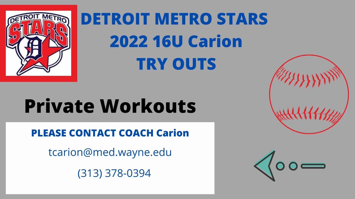 2022 16U Carion will host private workouts. Great team, great coach.