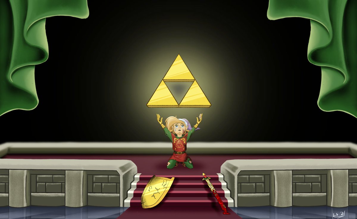 LukeScribnerArt's tweet photo. I recently completed my Zelda rite of passage. Figured I should commemorate it. 
#TheLegendOfZelda #linktothepast
#snes #zelda #myfirstzelda https://t.co/dawVxj6Xkz