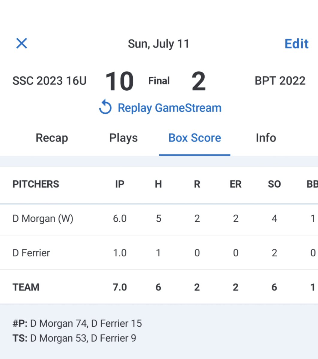 k5chevyblazer's tweet photo. Solid pitching performance-based today in 105+ temps by @dylanmorgan_10 https://t.co/1PVJBh6Tx2