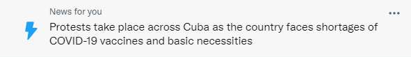 DaveNestor22's tweet photo. Lol... oh right... 🇨🇳🦠💉is what's on Cuba's mind these days...
#TwitterPropaganda https://t.co/kBFPxqYNM2