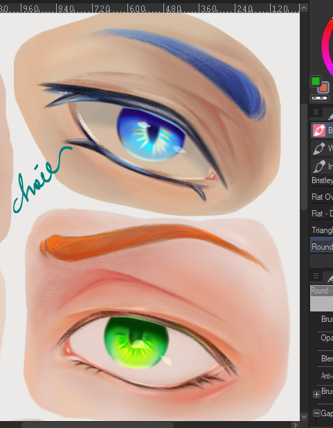 colorless_choie's tweet photo. Practicing eyes coz they always change every time I draw, and I wanted to simplify me drawing eyes, but they ended up being the same as before๐คง
And yes, the second one is Cater's coz I just fell for him even mowr ๐งก๐ธ๐ถ ๐คง
#eyestudy #wip #digitalart #eyereference https://t.co/cKndu6KLpE