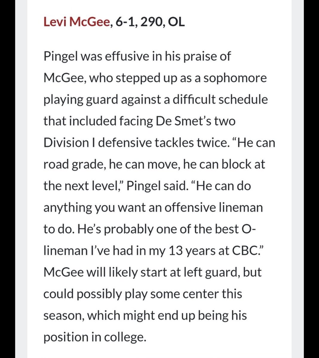 Levi McGee (@levi_mcgee68) on Twitter photo Thank you <a href="/MOprepredzone/">Prep Redzone MO</a> and <a href="/NateLatsch/">Nate Latsch</a> for the write up, thank you <a href="/ScottPingel10/">Scott Pingel</a> for the good words we are looking for great things this season Thank you <a href="/MOprepredzone/">Prep Redzone MO</a> and <a href="/NateLatsch/">Nate Latsch</a> for the write up, thank you <a href="/ScottPingel10/">Scott Pingel</a> for the good words we are looking for great things this season