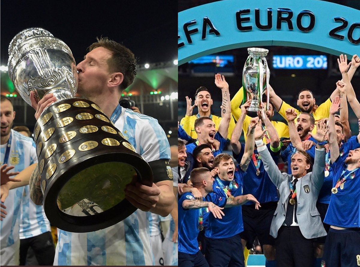 Tweettmann's tweet image. Qué fin de semana!!
Che fine settimana!!
🏆🇦🇷😊🇮🇹🏆     #CopaAmerica2021 #Euro2020Final #Argentina #italia #ITAENG #Euro2020