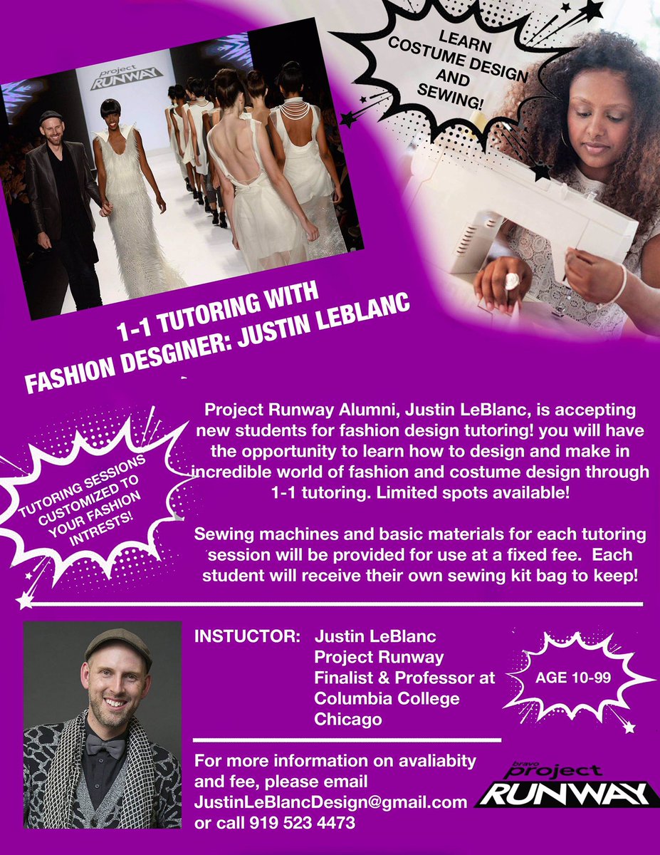 Tutoring fashion for all age! Remote and in-person options. Email:justinleblancdesign@gmail.com for more information.     ♥️♥️♥️♥️.     #fashion #fashiondesigner #tutor #tutoring #projectrunway @projectrunway #fashionschool #fashiondesign