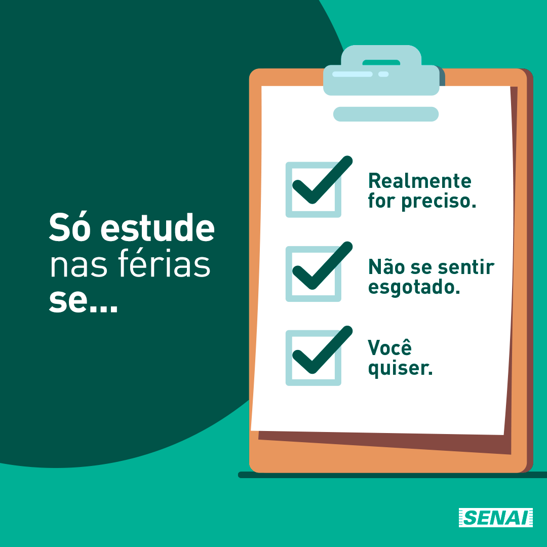 SENAIsc's tweet photo. Sabe o que é tão importante quanto estudar? 👉 Descansar!
As férias estão chegando e a nossa dica é que você as aproveite ao máximo. Lógico, respeitando as medidas de segurança e o isolamento social.
#SENAIsc #FériasDeJulho https://t.co/scDyaGA2go