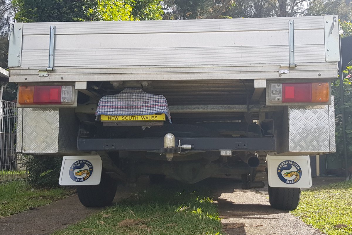 Geoffmurf73's tweet photo. Cheers to @FMudflaps for the super fast delivery of my eels mudflaps👍 they look awesome on my hilux, Go the eels @TheParraEels 💙💛 https://t.co/fz5u0uQ0ad