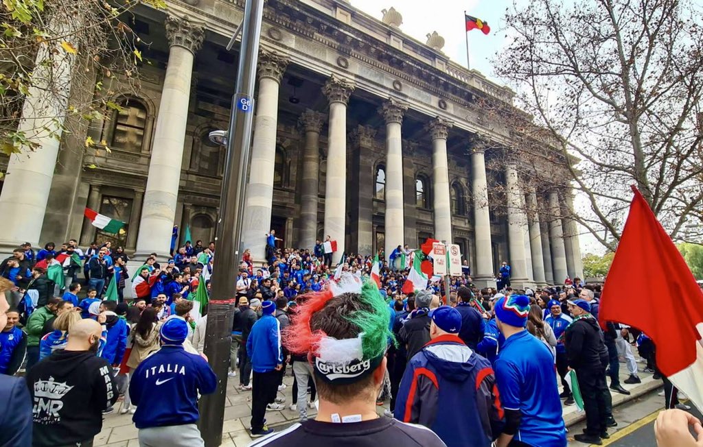 PMalinauskasMP's tweet photo. Parliament House in green, white and red! 🇮🇹

South Australia’s big Italian community celebrating the big win at the UEFA EURO 2020. 

Forza Azzurri! https://t.co/U4Yt0yWEvz
