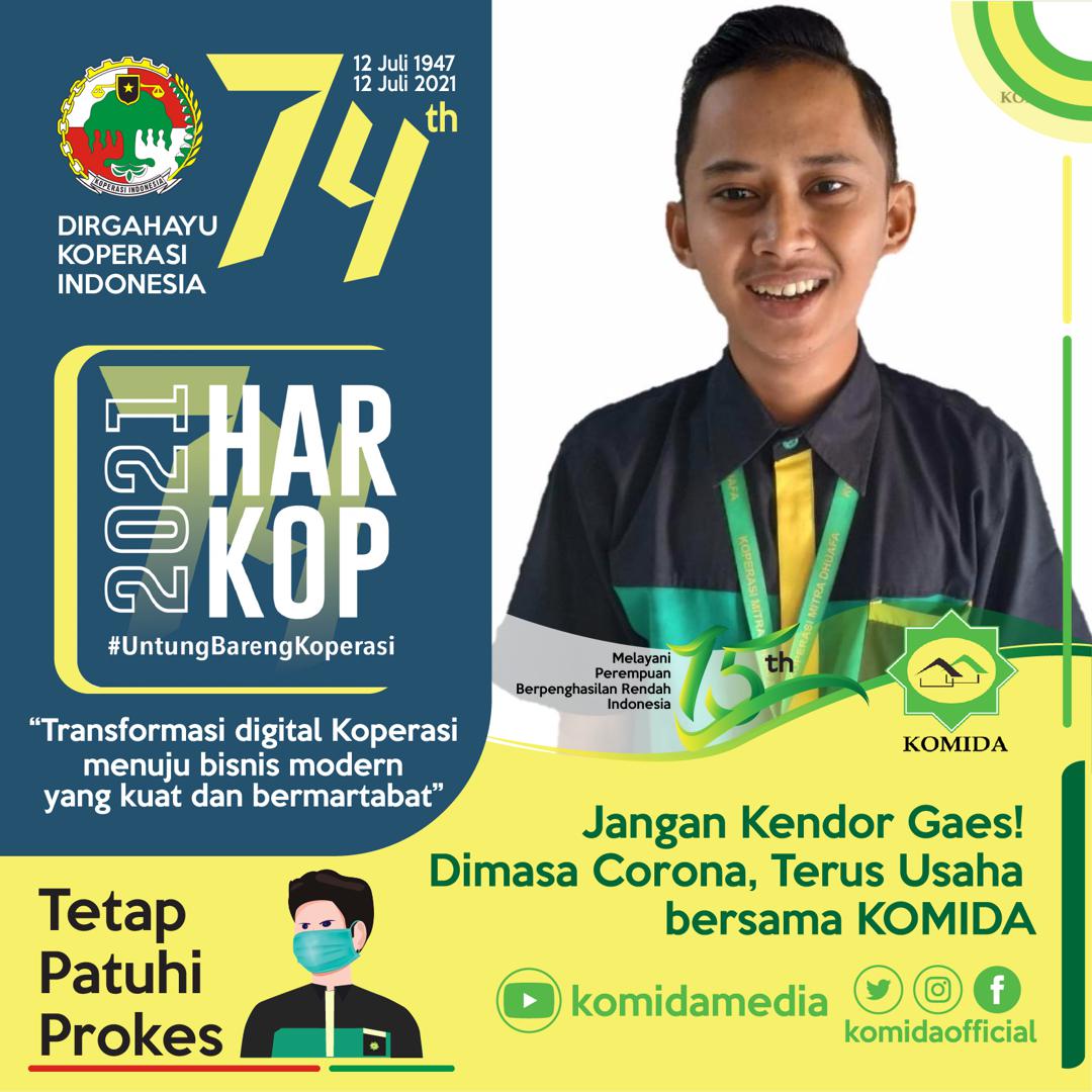 Febriant__'s tweet photo. Bangga Menjadi Pegiat Koperasi, Bangga BerKOMIDA, KOMIDA untuk perempuan berpenghasilan rendah Indonesia.
@komidaofficial @KemenkopUKM @dekopin #harkopnas2021 #komidakeren #ksp #mitradhuafa https://t.co/2nnboOk1mG