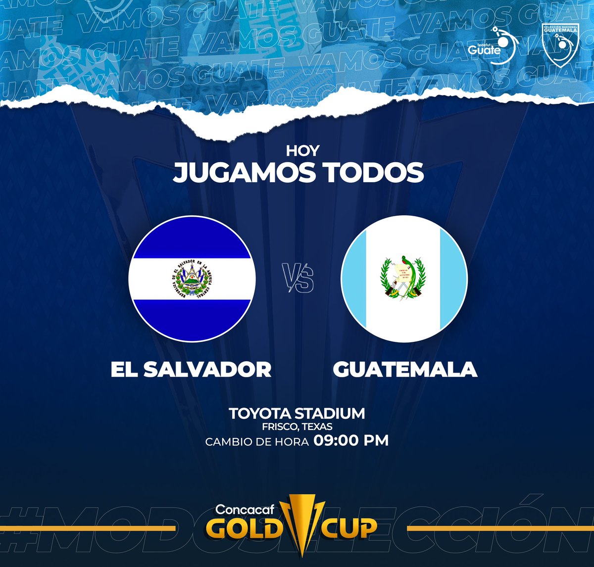 DesdelaCanchaGT's tweet photo. La @fedefut_oficial informa del cambio de hora del partido de la Selección de Guatemala ante El Salvador, el cual arrancará a las 21 horas (en 🇬🇹) y no a las 20:30, en el Toyota Stadium, en Frisco, Texas.
@TigoSportsGt https://t.co/5QImGNIIyw