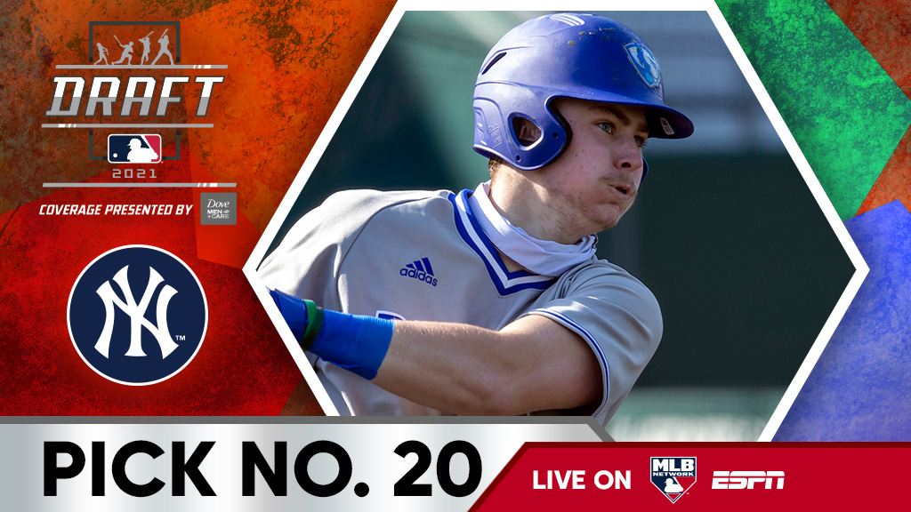 With the 20th overall pick, the <a href="/Yankees/">New York Yankees</a> select <a href="/EIU_Baseball/">EIU Baseball</a> shortstop Trey Sweeney, No. 55 on the Top 250 Draft Prospects list: 

Watch live: atmlb.com/3wAIDJg
