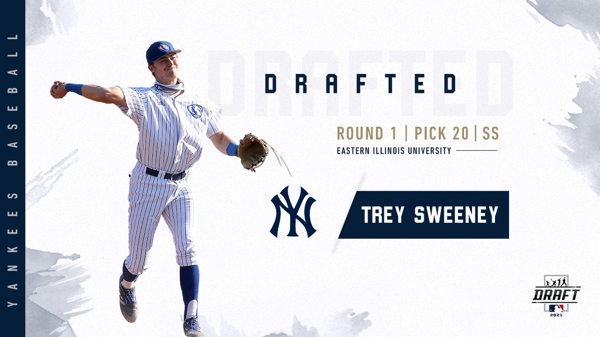 Round 1 | Pick 20: The New York Yankees select SS Trey Sweeney out of Eastern Illinois University. #MLBDraft