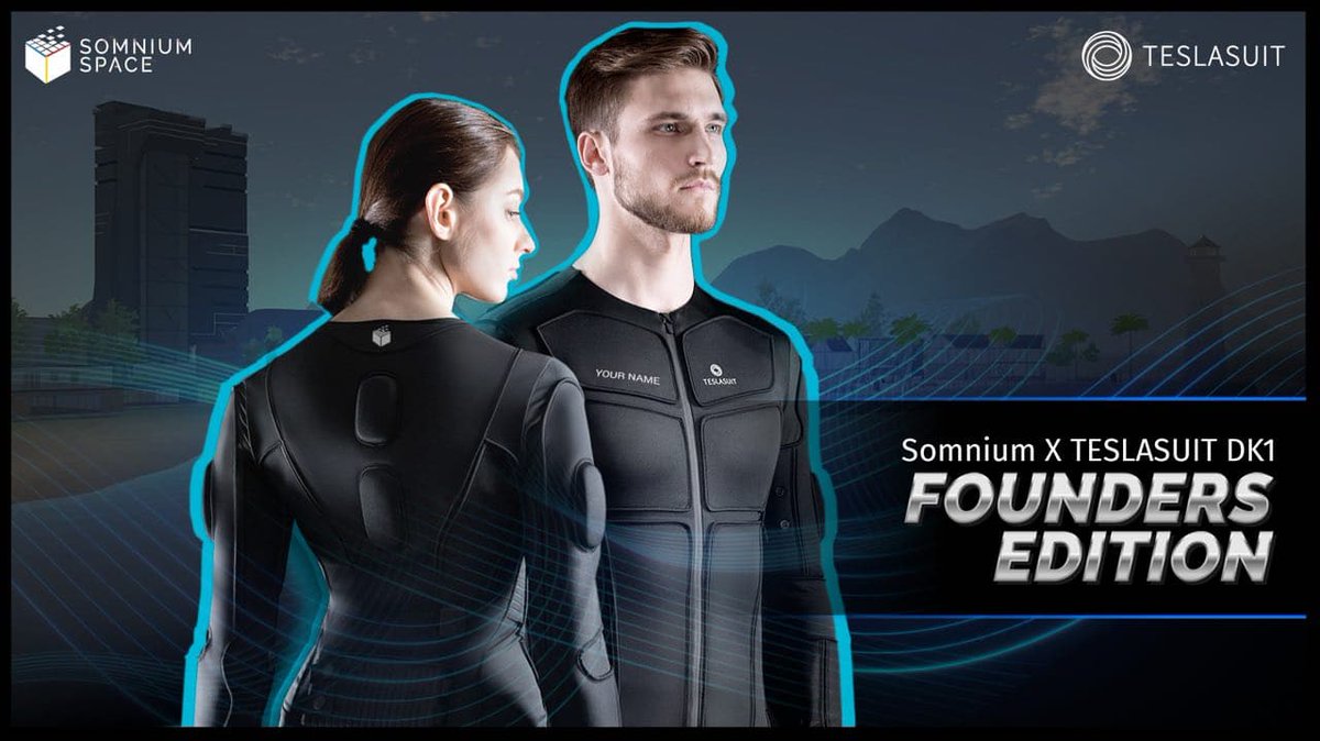 teslasuit's tweet photo. We are excited to announce that TESLASUIT is partnering with @SomniumSpace  to bring a world-exclusive unparalleled sensory sensations to the Somnium VR platform. https://t.co/yrisfv2tPE