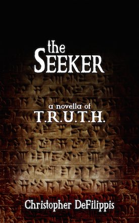 DeFlipSide's tweet photo. @scalzi Here’s mine: The Seeker: A Novella of T.R.U.T.H.  A time traveler teams up with an invisible man to hunt a genie. https://t.co/Jp4jk8jSJw https://t.co/kM4V59G4Y9