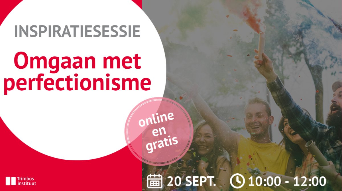 Trimbos's tweet image. Spreekuren van studentpsychologen en studieadviseurs worden druk bezocht door #studenten die worstelen met de druk om te #presteren. Laat u in onze inspiratiesessie inspireren door de studententraining ‘Positief #perfectionisme’ van @TilburgU: zcu.io/YEzg