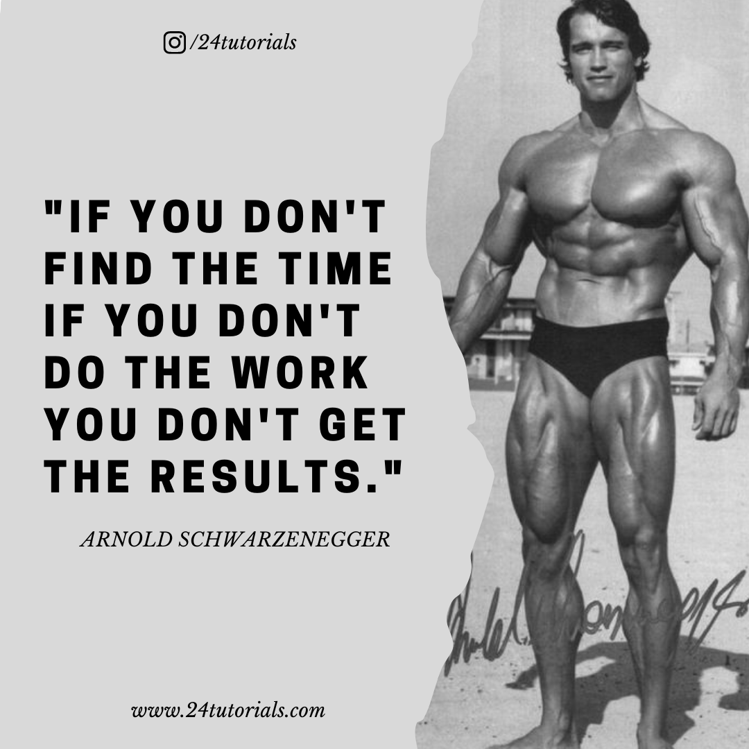 24Tutorials's tweet image. "IF YOU DON'T FIND THE TIME IF YOU DON'T DO THE WORK YOU DON'T GET THE RESULTS."
_ ARNOLD SCHWARZENEGGER
#Mondaymotivation #motivationmonday #motivationalmonday #mondaymorningmotivation #mondaymotivationalquote #24Tutorials #onlinetutorials #coursesonline #onlinetrainingcourses