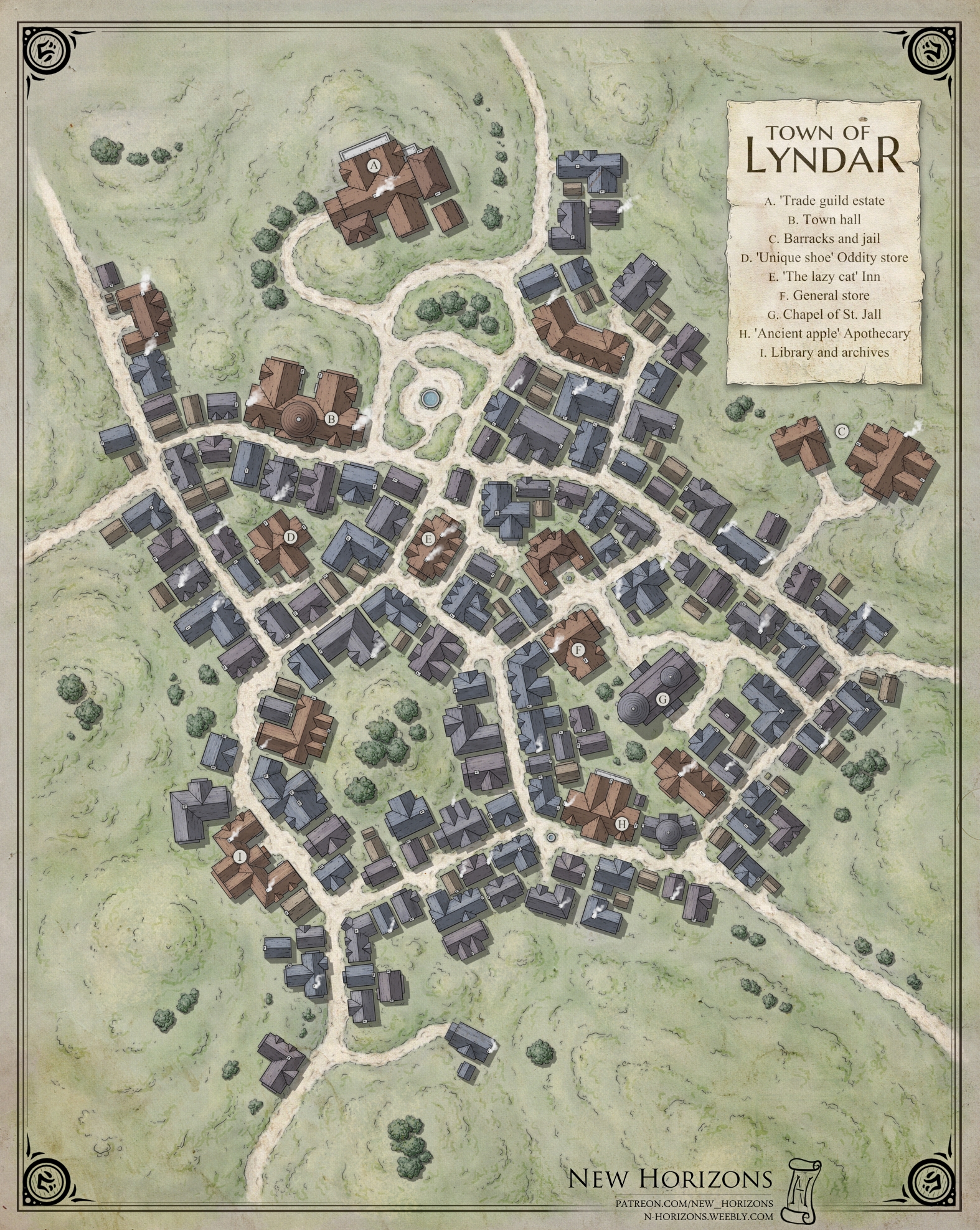 D D Small City Map New Horizons On Twitter: "A Small Town To Stop By And Resupply, Or Maybe A  Good Spot To Start An Adventure? A Sleepy-Looking Place May Hide Some  Mysteries To Solve, Or Maybe