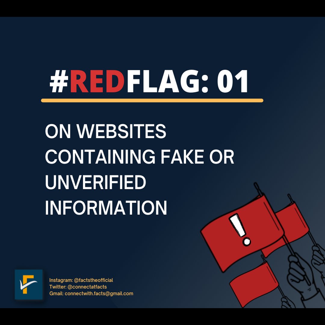 connectatfacts's tweet photo. When consuming information online, beware of #REDFLAGS🚩
What is red flags? This is our new platform where we give you "warnings" on fake information and unverified news.

We care. We take action. We provide FACTS.
#REDFLAGS
#JustFacts
#FactsMatter https://t.co/95BrfcGRrj