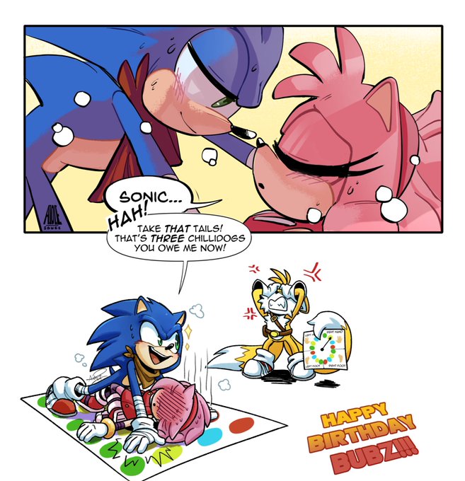 I draw sonic scruncly on X: short sonamy comic #SonAmy