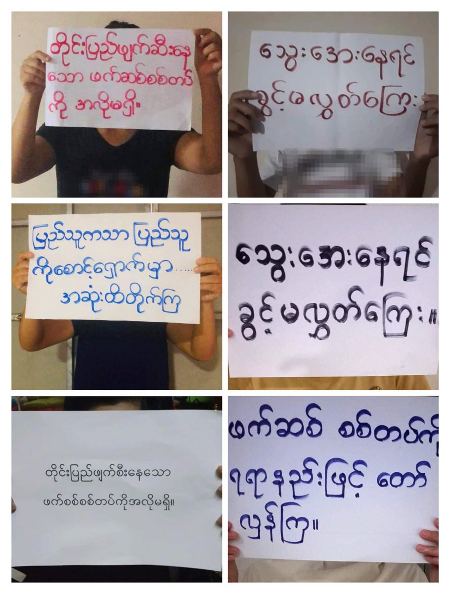 VaveKham's tweet photo. Mawlamyine youths's home protest !!
#SACWantsCovidUncontrollable
#WhatsHappeningInMyanmar 
#July12Coup https://t.co/7NxC1ch23c