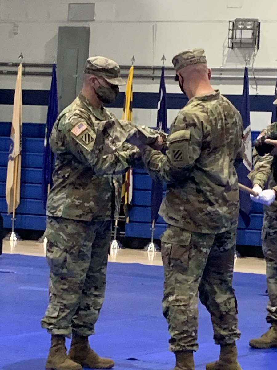 CSM_Tag's tweet image. Raider BDE from 1/3ID cases their Colors today as they transferred their authority to Bulldog BDE from 1/1AD. Two superb organizations with historical lineage. I will miss the Dogface Soldiers and singing the Marne Song. ROTM! #RaidersFirst
