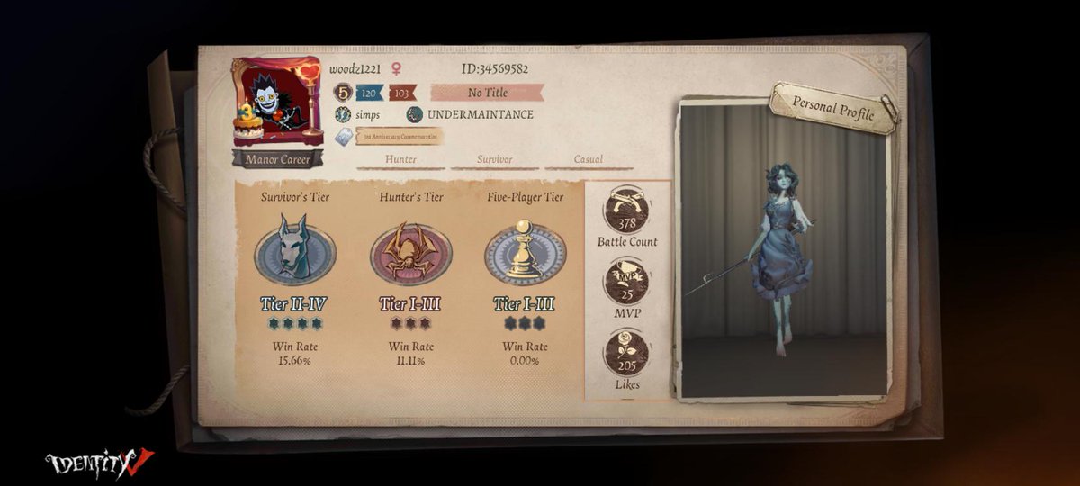 minmincore's tweet photo. I'm playing Identity V. Fancy a game? https://t.co/HtPyTvlyts