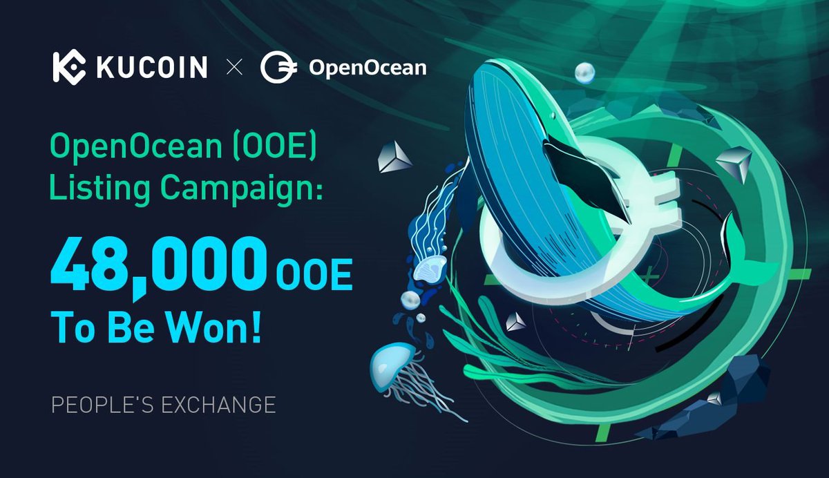 kucoincom's tweet photo. OpenOcean @OpenOceanGlobal Listing Campaign: 48,000 $OOE To Be Won!

⏰ 13:00:00 on July 12, 2021 to 13:00:00 on July 19, 2021 (UTC)

Activity details: https://t.co/egmErZyLJX https://t.co/uJRNYhcnya