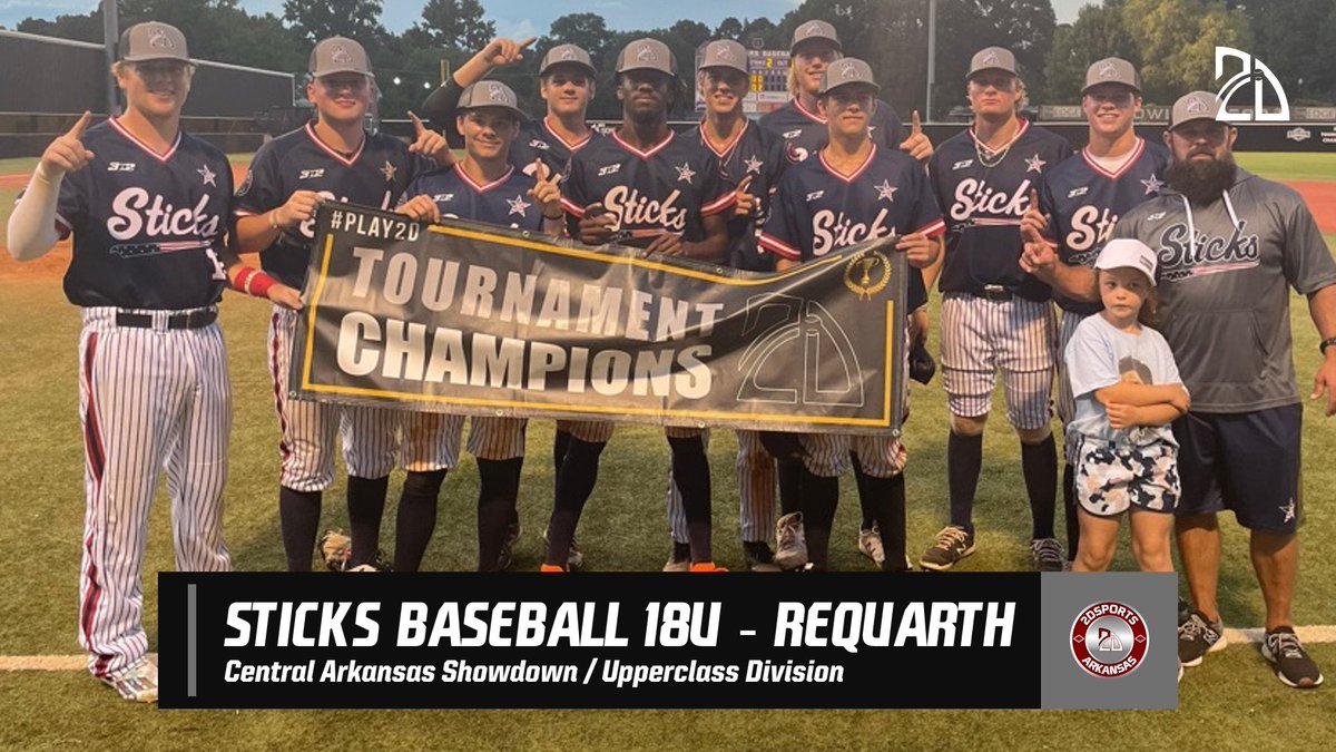 2D Sports Arkansas (@2dsportsar) on Twitter photo ๐ Central Arkansas Showdown ๐
Upperclass Division:
๐ฅ- <a href="/AR_Sticks/">Sticks Baseball</a> 18U - Requarth
#CentralArkShow #Play2D ๐ Central Arkansas Showdown ๐
Upperclass Division:
๐ฅ- <a href="/AR_Sticks/">Sticks Baseball</a> 18U - Requarth
#CentralArkShow #Play2D