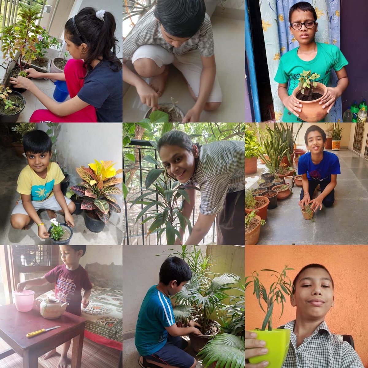 NoidaSsrvm's tweet photo. At SSRVM Noida, students celebrate the 🌳🌳Tree Plantation Week and learn the importance of Trees. Students actively participate, making the tree plantation drive a success. Further the students also recite poems, explain the importance of trees and teach how to plant a sapling. https://t.co/jkuATtpjRm