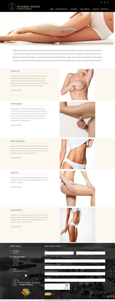 creative_grphcs's tweet photo. Website redesign for Dr Eugene Jackson, Cosmetic Surgeon, Sydney, Australia.
#webdesign #website #wordpress #elementor #madewithelementor #design https://t.co/E3W0cU9iSF