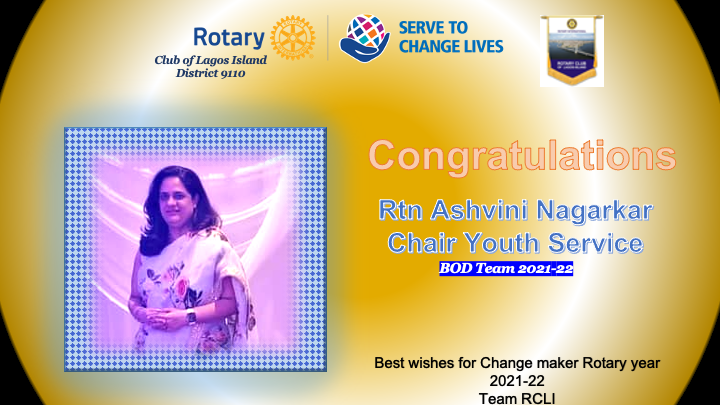 Rotary_RCLI's tweet photo. Congratss Rtn Ashivini, our Past VP, and change maker Chair Youth Services, you are our inspiration https://t.co/glzX1buBYV