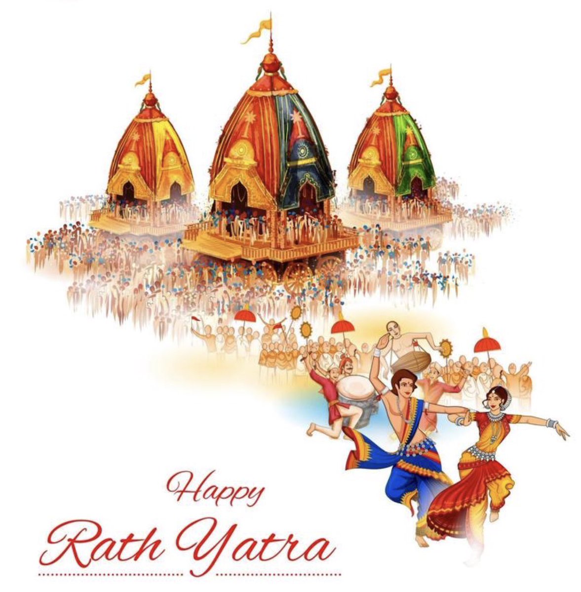 Greetings on the auspicious occasion of #RathYatra2021. May the Holy Trinity’s abundant blessings bring good health and prosperity in everyone’s life. Jai Jai Jagannatha Swami Nayanapathagami Bhaba Tume. #RathaJatra