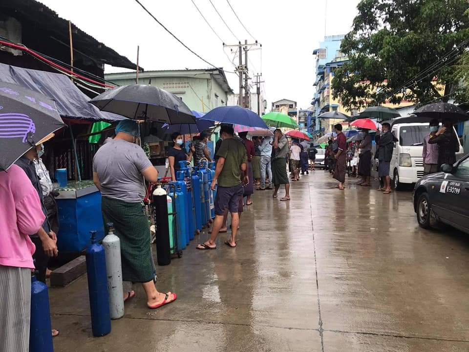 Nwe Aye Mosque in Dawbon helping community to refill Oxygen. This is the same Mosque that delivered daily food to Covid Centers last year. 

Myanmar must, from this Revolution onwards, embrace the diversity &amp; respect the strength &amp; love of minoritized religions towards others.
