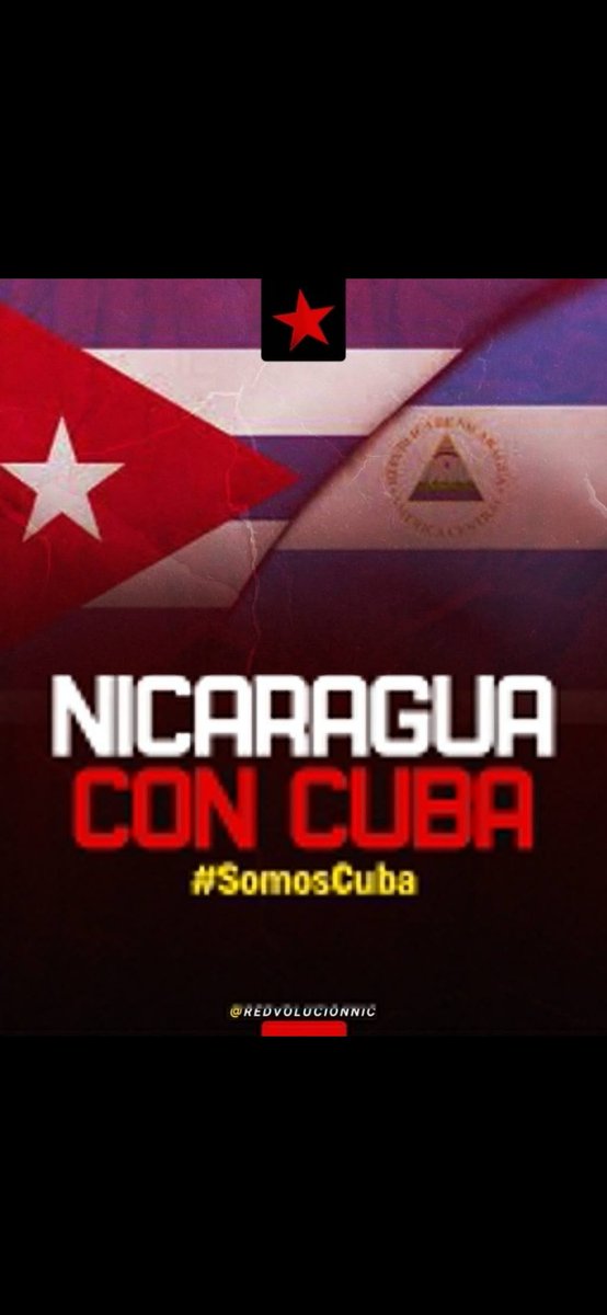 El pueblo de Nicaragua  esta contigo hermano pueblo cubano 
#SomosCuba 
#LasCallesEsDeLosRevolucionarios