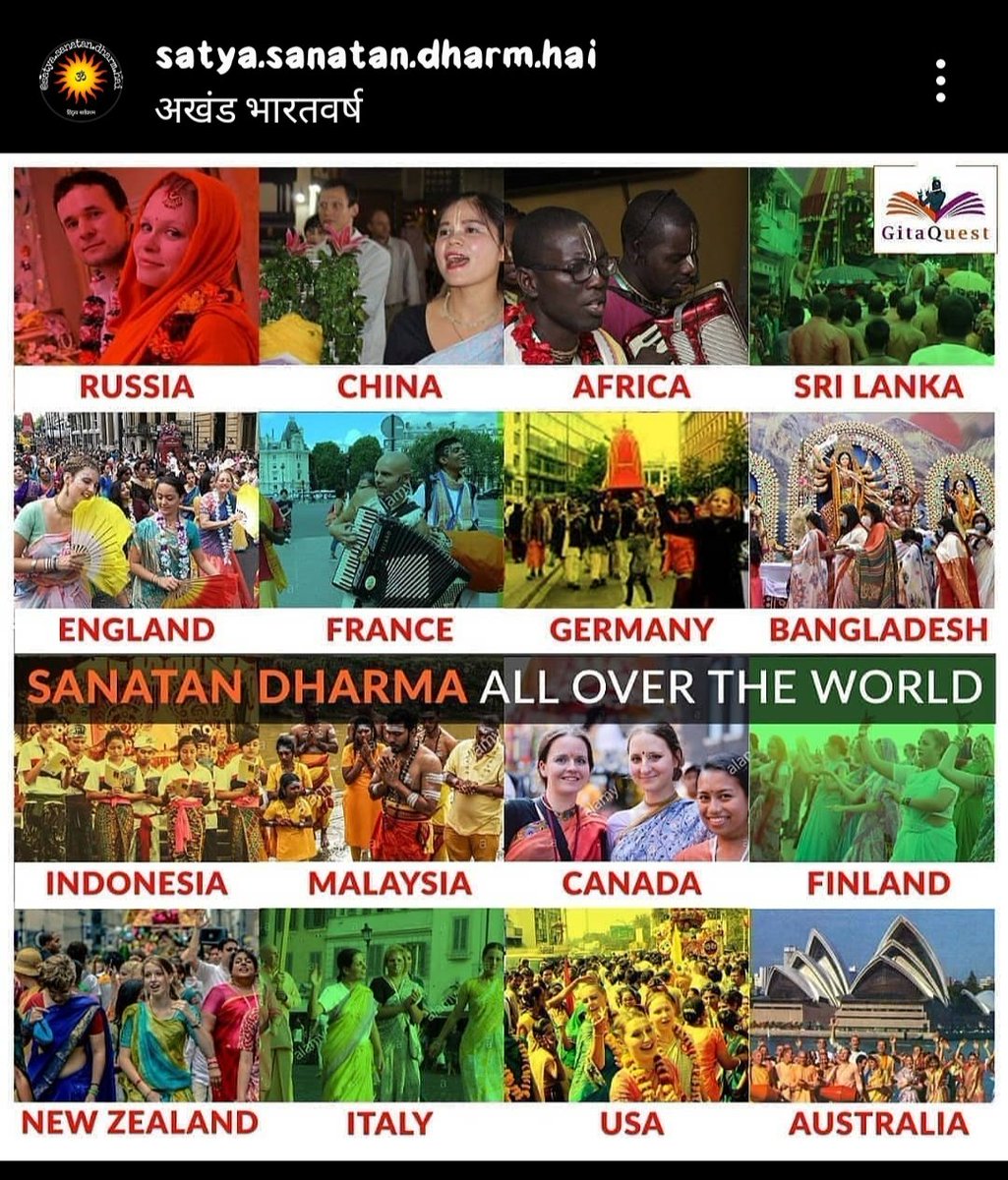 PrashantRatan9's tweet photo. @NASA @NASAInterns The world is adopting Hinduism, not by massacre, not by any brain wash, just simply enlightenment of sanatan dharma and path of Dharma
There is a peace of mind and the way of living in Hindustan. You can know what's your motive in your life and get Moksha at last. https://t.co/ZzgH6CI1cH