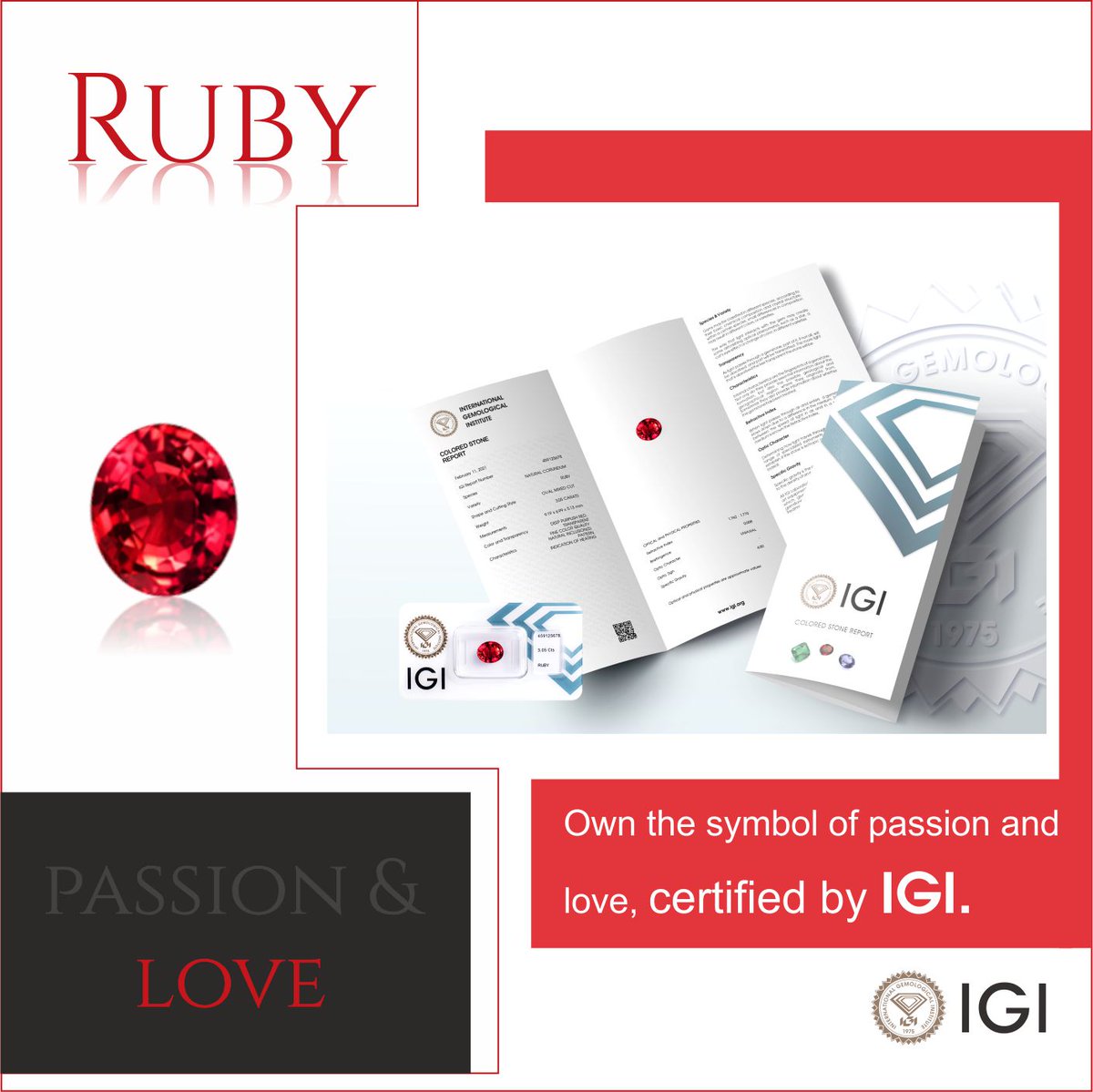 igiworldwide's tweet photo. Own the symbol of passion and love, certified by IGI
#birthstone #igibillionsmiles #igi #ruby #rubyrose #rubyfacts #allaboutruby #rubyred #redruby #rubymonth #likeforlikes #love #rubylove #coloroflove #july #julyruby #stone #gemtones #gemtone #passion #MondayMotivation https://t.co/Q3l3AQqwWO