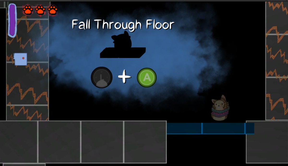 Fall Through Floor tip for <a href="/PurrtatoTail/">A Purrtato™ Tail</a> came out nice and clean. #gamedev #screenshotsaturday