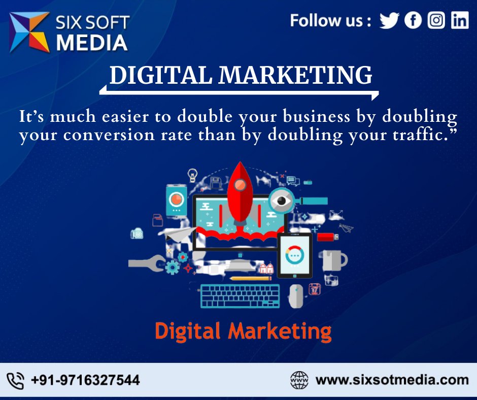 sixsoftmedia's tweet photo. “We have technology, finally, that for the first time in human history allows people to really maintain rich connections with much larger numbers of people.
   👉  Visit Now: https://t.co/jWBhWeN4Ko
Call Now: ☎️ 9716327544
Email: onlinemarketing@sixsoftmedia.com
#digitalmarket https://t.co/Wo3fwicbXY