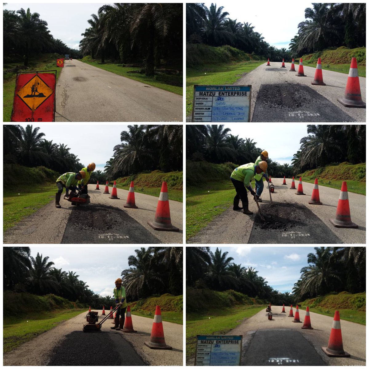 AHTNU_Area3's tweet image. Info 12/07/2021

T181 Ladang Jaya / Ladang Bari

Team R01  #Setiu menjalankan kerja² menampal lubang di atas jalan
di bawah skop R01 Patching Pothole

Tiada lagi jalan berlubang merbahaya

#TSRM
#AHTNorlanUnited
@JKRTerengganu
⁦@JKRSetiu⁩