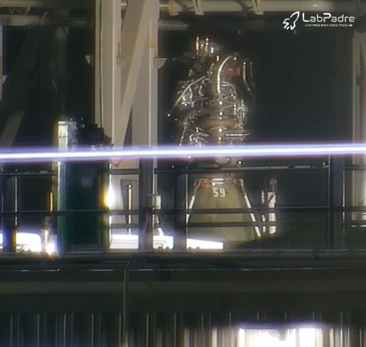 Jared82479845's tweet photo. RSN59 being installed into Booster 3! @elonmusk https://t.co/FXoTvMPSc4