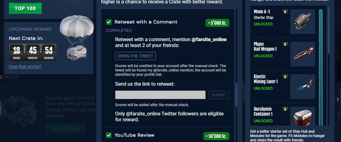 MichaelTisbe's tweet photo. Getting ready for Launch! @farsite_online 

Finish Quest to unlock free items. Easy to do task to gain items.

Prepare before the coming launching of an epic play to earn game. Farsite.

Lets go!! 
register @ https://t.co/iuRuAJ6zWg https://t.co/MGPj81ikcN