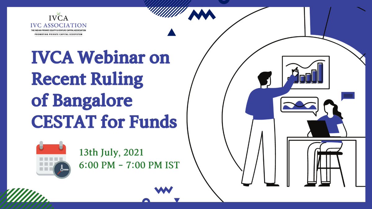 Eminent speakers will provide insights into the recent Bangalore CESTAT Ruling for Funds 

Join the <a href="/IndianVCA/">IVCA</a> Webinar on 13th July, 6.00 PM on Recent Ruling of Bangalore CESTAT for Funds

Webinar is open only for PE/VC Funds, LPs, Family Offices, NBFCs.

docs.google.com/forms/d/e/1FAI…