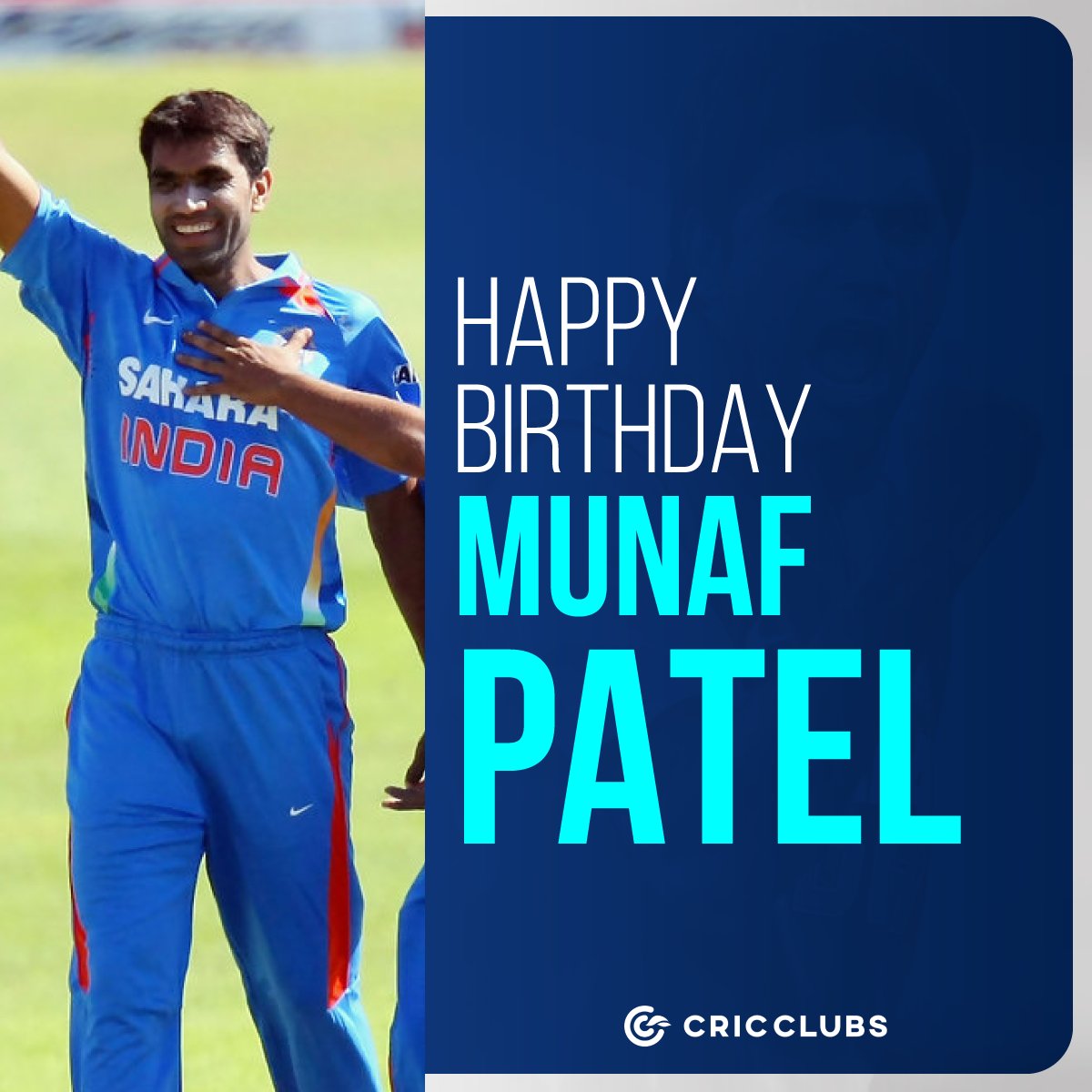 Wishing former Indian pacer Munaf Patel a very happy birthday.    