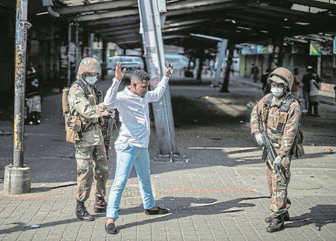 SkyeZedA's tweet photo. Last year 70 000 troops were deployed to humiliate, arrest, shoot and beat people to death for buying groceries, going to the beach or enjoying a drink in their own backyards.

Now our cities are being looted and burnt to the ground and they’re nowhere to be seen. https://t.co/NSt0v0JNKw