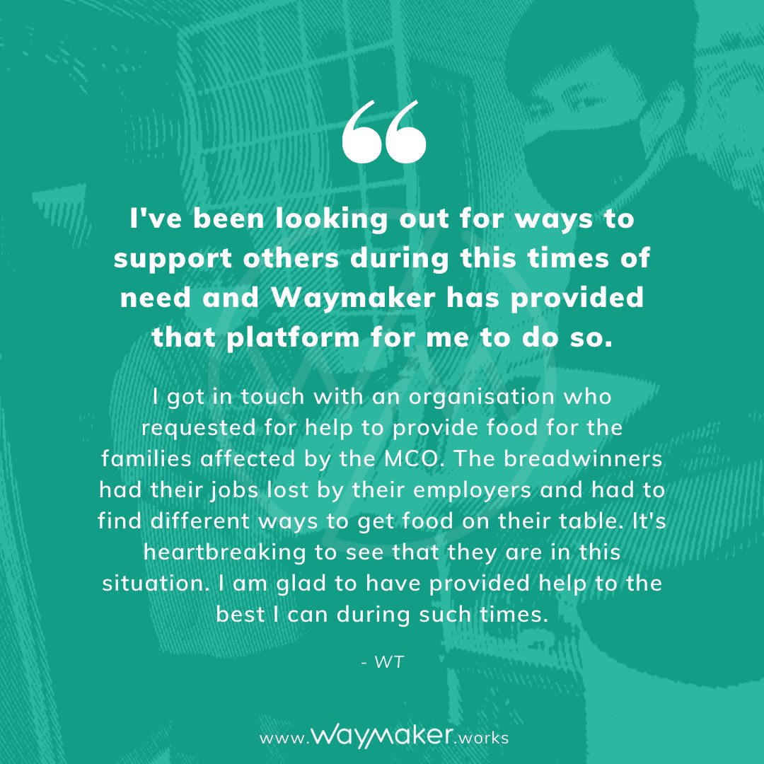 WaymakerWorks's tweet photo. We want to break boundaries in social works by connecting people who need help directly to people who can help!
Signup and start helping one another at https://t.co/Jbn3Gyf9PL 

#RakyatJagaRakyat #COVID19 #WhiteFlagCampaign #BenderaPutih #waymakerworks #peertopeerhelping https://t.co/zc8Oq3hQmL