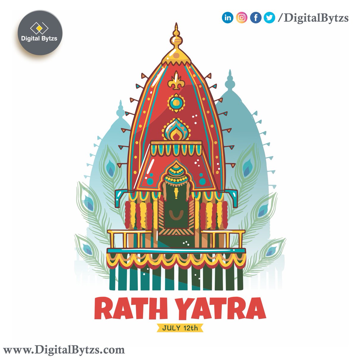 DigitalBytzs's tweet photo. On the auspicious occasion of #RathYatra , wishing you all Good health, prosperity, and Happiness. ⠀
Jai Jagannath. #RathYatra2021⠀
#DigitalBytzs #digitalmarketing⠀⠀
#socialmediamarketing #seo #smo #socialmedia https://t.co/B1xORrSCqe