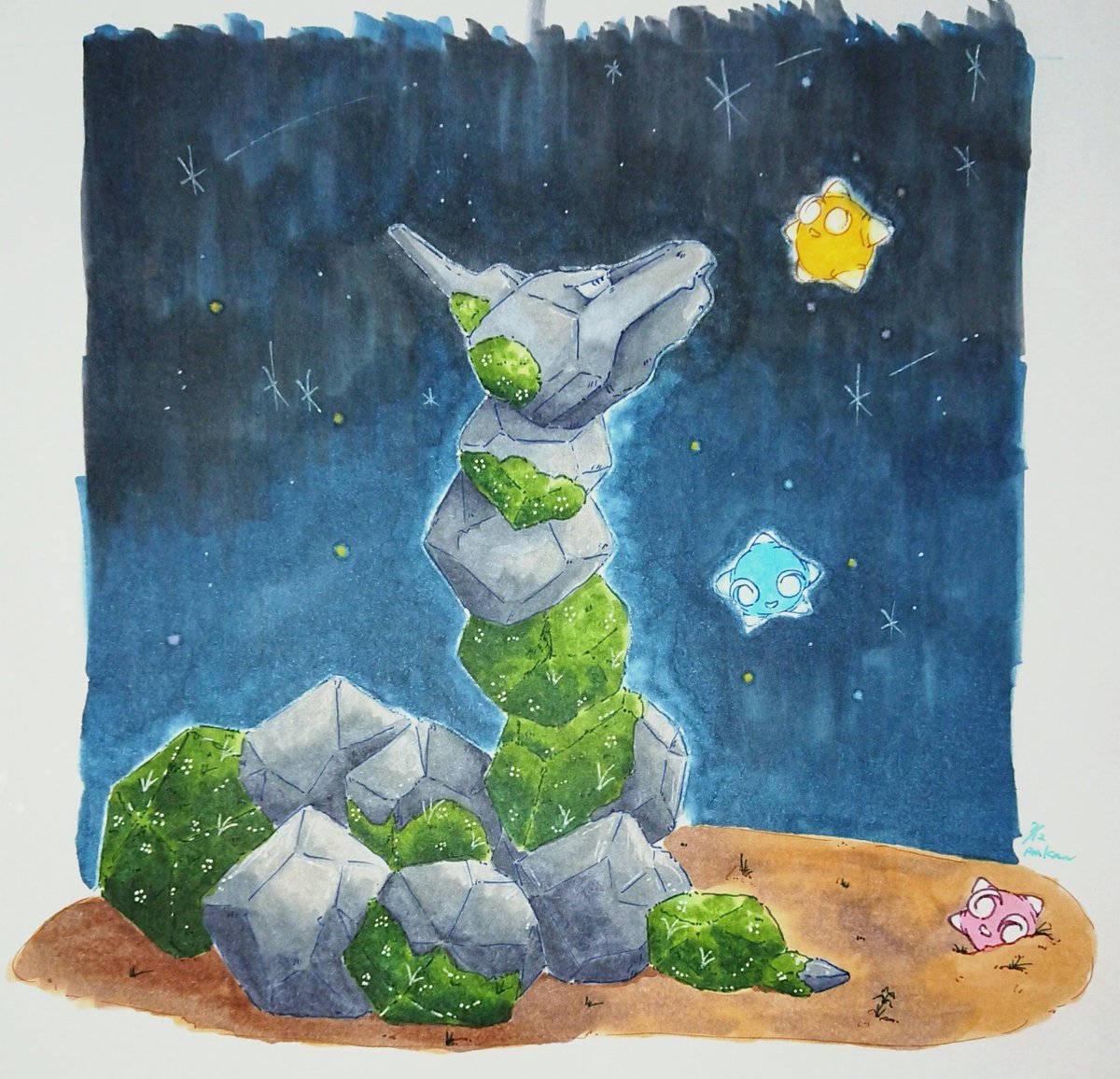 Ponkan 5050 ぽんかん 宇宙の先にあるものを 私達は知らずに朽ちていく 老いていくポケモンたち ポケモンイラスト ポケモン ポケットモンスター Pokemon イワーク メテノ Newポケモンスナップ より