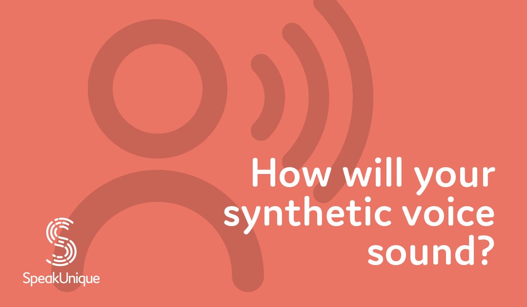 Wondering what your bespoke voice could sound like?

You can listen to a variety of synthetic voice samples at our website!

Take a listen here: bit.ly/3xpSSBd

#SpeakUnique #InYourOwnWords #KeepYourVoice #YourOwnVoice #CommunicationAid #AssistiveTechnology